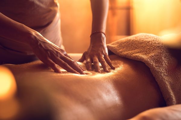 Deep tissue oil massage therapy.